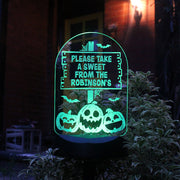 Personalised Pumpkin Patch Halloween Outdoor Solar Light - Decoration 
