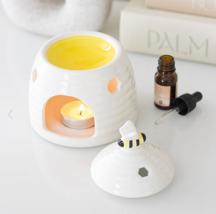 Whimsical White Beehive Oil Burner