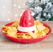 Red Santa Hat Shaped Chip and Dip Serving Dish