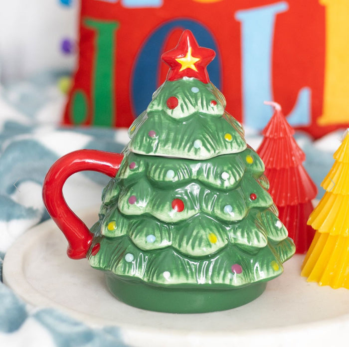 Nostalgic Christmas Tree Shaped Novelty Mug
