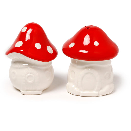 Fairy Toadstool House Ceramic Salt & Pepper Shaker Set