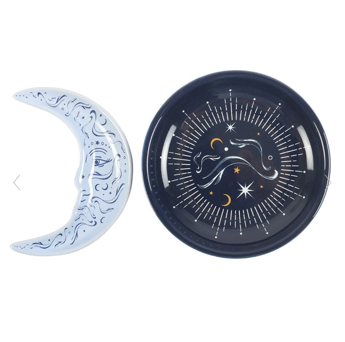 Blue Moon Stacking Trinket Dish - Celestial Decor