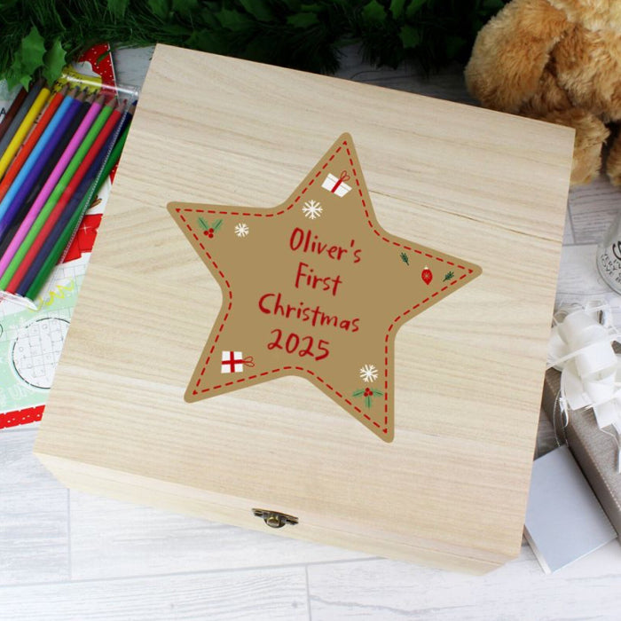 Personalised Baby’s First Christmas Eve Box - Star