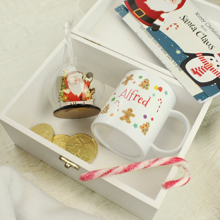 Personalised Santa & Elf White Christmas Eve Box