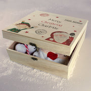 Personalised Santa & Elf Wooden Christmas Eve Box