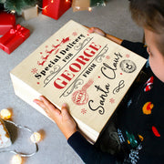 Personalised Special Delivery Wooden Christmas Eve Box