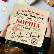 Personalised Special Delivery Wooden Christmas Eve Box