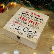 Personalised Special Delivery Wooden Christmas Eve Box