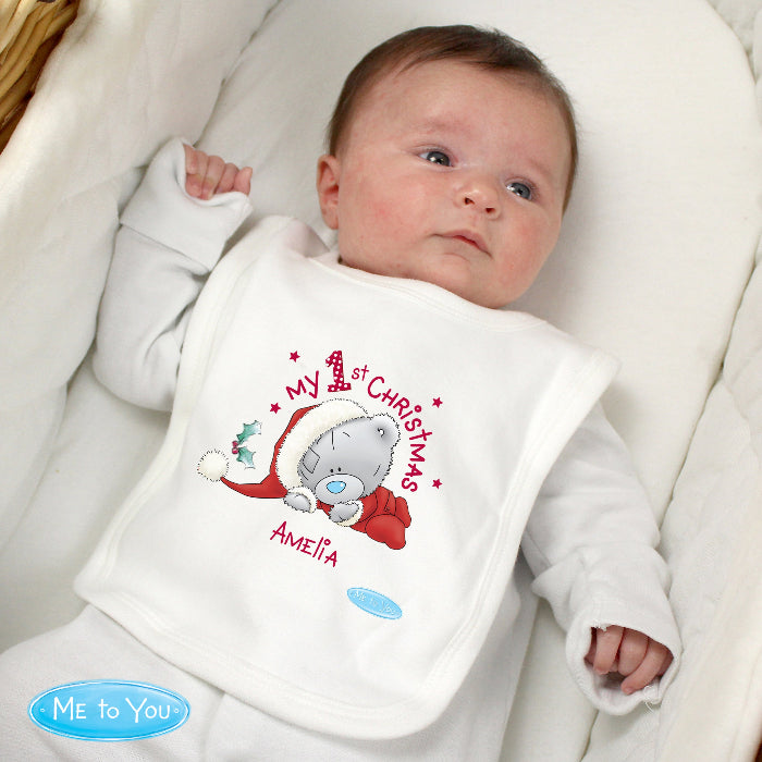 Personalised Baby Bib - Me To You My 1st Christmas