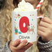 Personalised Kid’s Initial Reindeer Christmas Plastic Mug