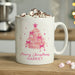 Personalised Pink Christmas Tree Mug