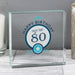 80th Birthday Crystal Token Keepsake - Gift Boxed