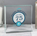 75th Birthday Crystal Token Keepsake - Gift Boxed