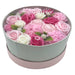 Soap Flower Bouquet Round Gift Box - Baby Blessings - Pinks