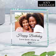Personalised Birthday Photo Gift Plaque - Any Message