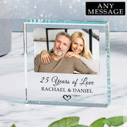 Personalised Anniversary Photo Gift Plaque - Any Message