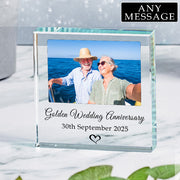 Personalised Anniversary Photo Gift Plaque - Any Message