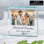 Personalised Wedding Photo Gift Plaque - Any Message