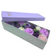 Exquisite Soap Flower Bouquet Long Gift Box - Lavender Rose & Carnation