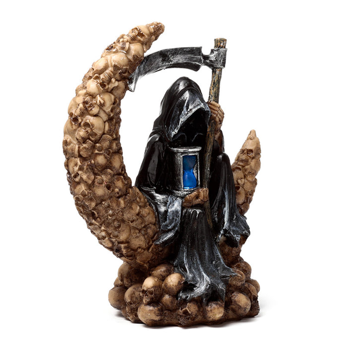 The Reaper of Death LED Moon of Skulls Ornament 