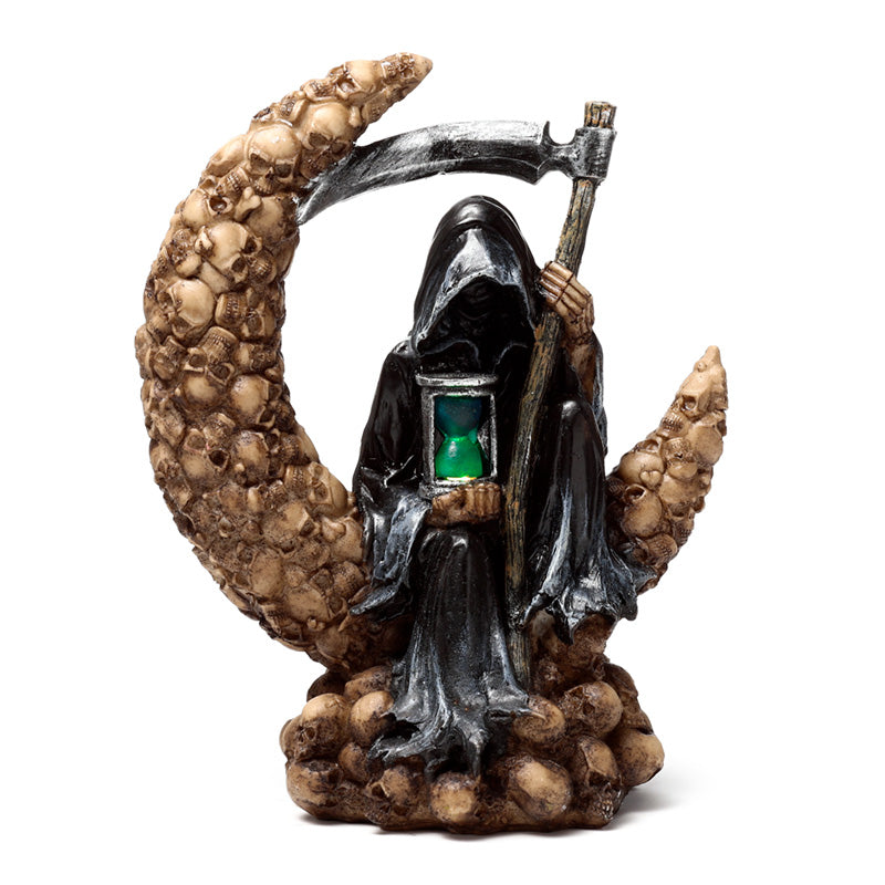 The Reaper of Death LED Moon of Skulls Ornament 