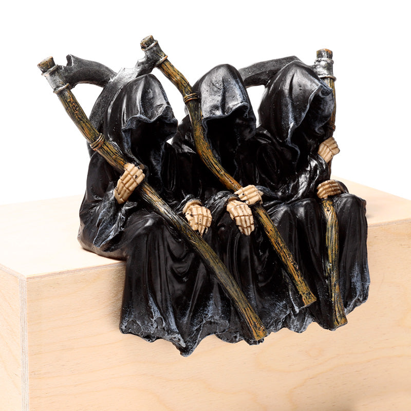 The Reaper of Death Seated on a Bench Ornament