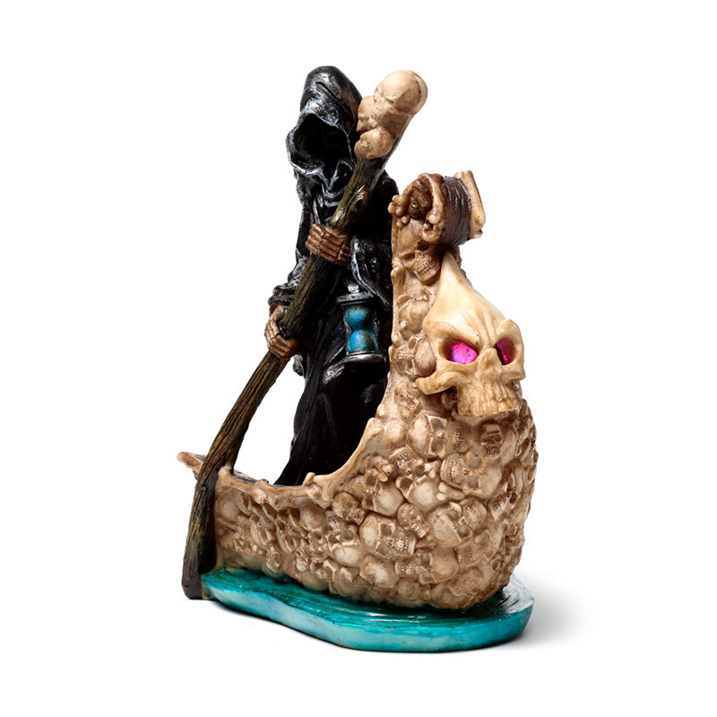The Reaper of Death LED Boat of Skulls Ornament 