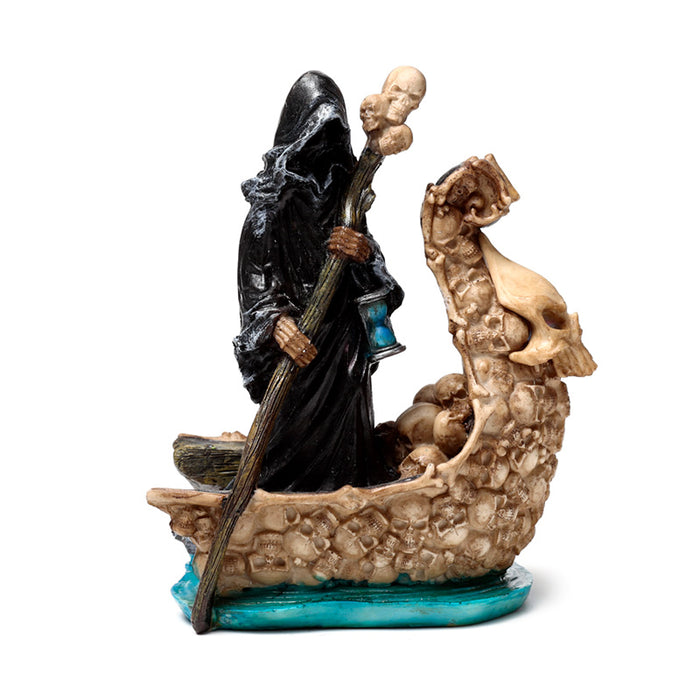 The Reaper of Death LED Boat of Skulls Ornament 