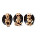 Set of 3 See No Speak No Hear No Evil Winged Demons Ornaments 