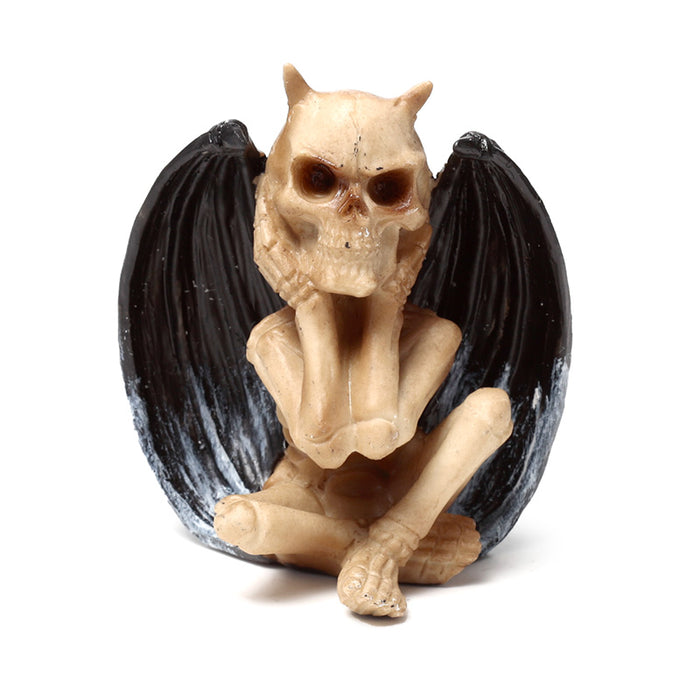 Set of 3 See No Speak No Hear No Evil Winged Demons Ornaments 