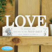 Personalised Me To You Love You To The Moon and Back Wooden Ornament