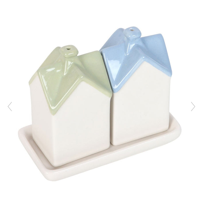 Pastel House Salt and Pepper Shakers Set