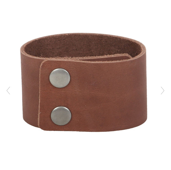 Men’s Viking Compass Leather Cuff Bracelet