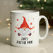 Personalised Red Gonk Christmas Mug