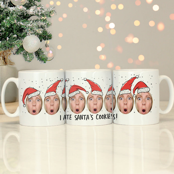 Personalised Novelty Photo Upload Santa Christmas Mug