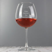 Engraved Full Bottle of Wine Glass
