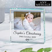 Personalised Christening Photo Gift Plaque - Any Message
