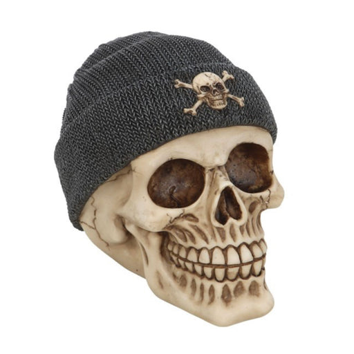 Skull Ornament with Beanie Hat