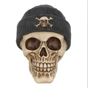 Skull Ornament with Beanie Hat