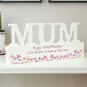 Personalised Floral Wooden Mum Ornament Gift