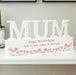 Personalised Floral Wooden Mum Ornament - Gift For Mum