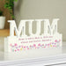 Personalised Floral Wooden Mum Ornament - Gift For Mum