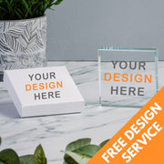 Bespoke Custom & Business Logo Glass Block - Boxed