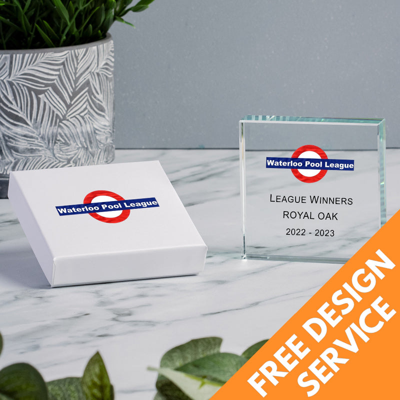 Bespoke Custom & Business Logo Glass Block - Boxed