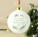 Personalised First Christmas Married Foliage Bauble