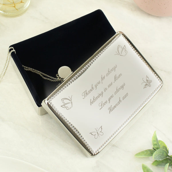 Personalised Butterfly Jewellery Box