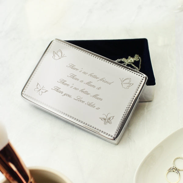 Personalised Butterfly Jewellery Box