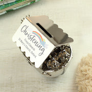 Personalised Christening Noah’s Ark Silver Plated Money Box