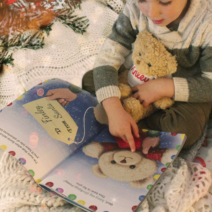 Personalised Magical Christmas Adventure Story Book & Teddy Bear