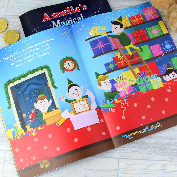 Personalised Magical Christmas Adventure Story Book & Teddy Bear